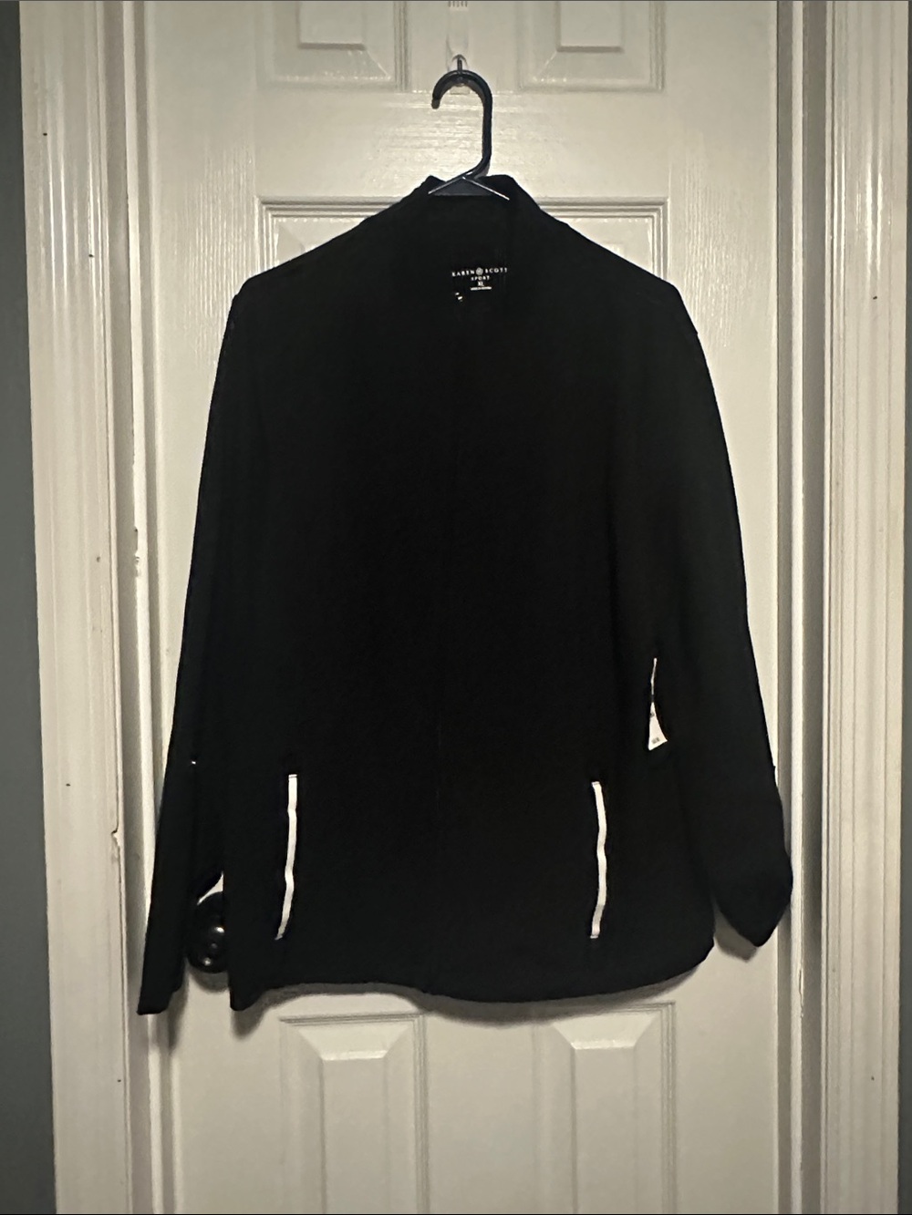 Karen Scott Black Sport Jacket with White Trim